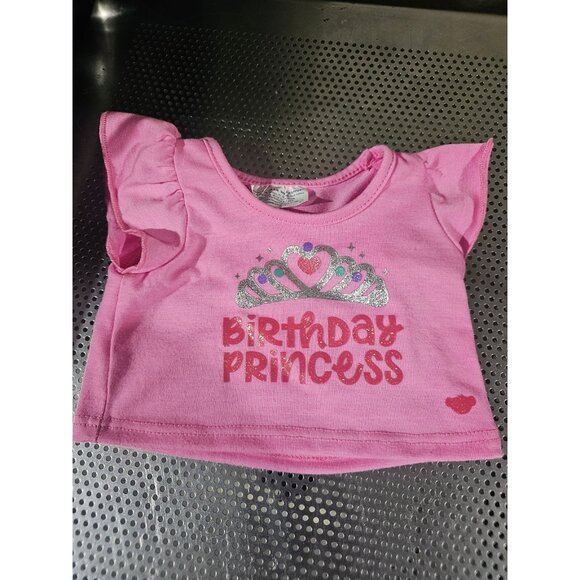 Build A Bear Birthday Princess Pink T-shirt For Stuffed Animal - Picture 1 of 4